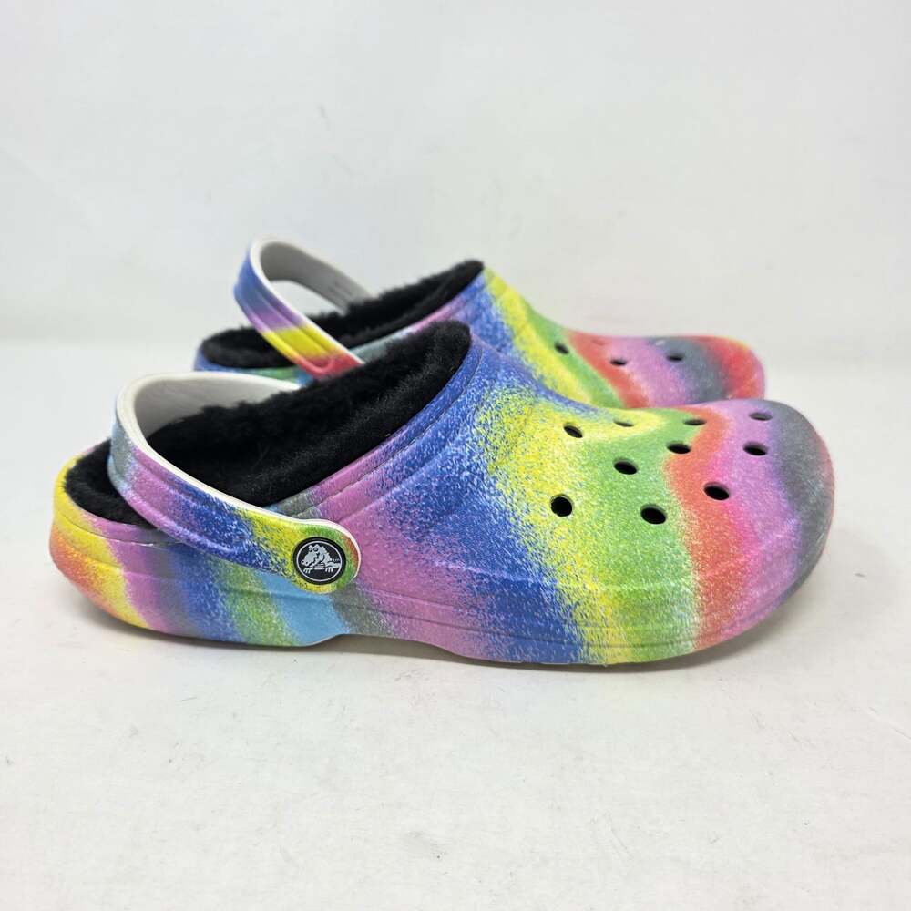 Crocs Unisex Classic Lined Spray Dye Clog Multi Color Women's 10 Men's 8